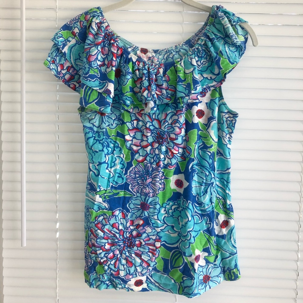 Lilly Pulitzer ruffle top